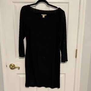Banana Republic Black Long Sleeve Dress